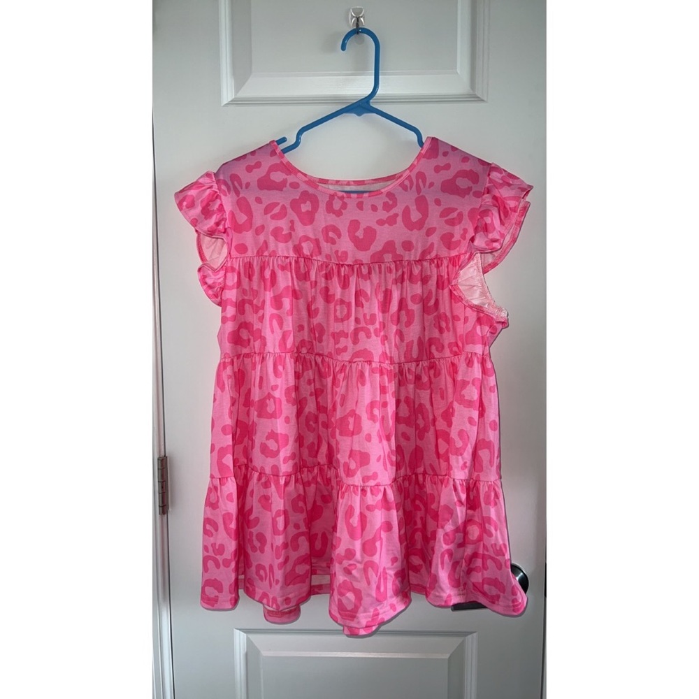 Pink Cheetah Print Top
